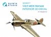 Quinta Studio QD48317 P-40E/K 3D-Printed & coloured Interior on decal paper (Hasegawa) 1/48