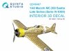 Quinta Studio QD48467 Macchi MC.200 Saetta (Late) 3D-Printed coloured Interior on decal paper (Italeri/Tamiya) 1/48