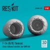 RESKIT RSU48-0195 F-14 (B,D) TOMCAT CLOSE EXHAUST NOZZLES FOR GWH KIT (3D PRINTED) 1/48