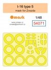 Omask 54071 I-16 type 5 mask (for Zvezda) 1/48