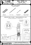 Master AM-48-146 Do 335 A – zestaw detali – MG 151, antena FuG 25a, rurka Pitota (1:48)