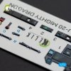 KELIK K72095 J-20 Mighty Dragon - interior 3D decals for Dream Model kit 1/72