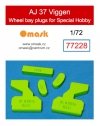 Omask 77228 AJ 37 Viggen wheel bay plugs (for Special Hobby) 1/72