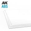 AK Interactive AK6739 0.7MM THICKNESS X 245 X 195MM – ABS SHEET – 2 UNITS PER BAG