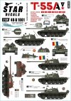 Star Decals 48-B1001 T-55A Tanks 1. Cold War. Soviet (Army and Naval Infantry), Poland, Hungary, Czechoslovakia, Germany (DDR), Romania and Jugoslavia 1/48