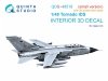 Quinta Studio QDS+48518 Tornado IDS 3D-Printed coloured Interior on decal paper (Italeri) (small version) (with 3D-printed resin parts) 1/48