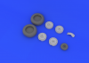 Eduard 648134 Ju 88 wheels late 1/48 (Dragon)