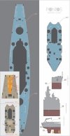 Pontos 35024WD1 USS BB-55 North Carolina Wooden Deck set (1:350)