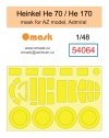 Omask 54064 Heinkel He 70 / He 170 mask (for AZ model, Admiral) 1/48