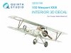 Quinta Studio QD32196 Nieuport XXIII 3D-Printed coloured Interior on decal paper (CSM) 1/32
