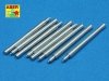 Aber 350L-39 Set of 8 pcs 380 mm short barrels for ships Richeulieu, Jean Bart (1:350)
