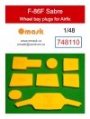 Omask 748110 F-86F Sabre wheel bay plugs (for Airfix) 1/48