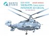 Quinta Studio QDS-48358 Ka-27PL Trainer version 3D-Printed & coloured Interior on decal paper (Hobby Boss) (Small version) 1/48