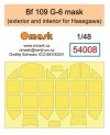 Omask 54008 Bf 109 G-6 mask (exterior and interior for Hasegawa) 1/48