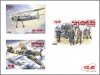 ICM DS4801 WWII Luftwaffe Airfield ( Messerschmitt Bf-109F-4, Henschel Hs-126 B-1, German Luftwaffe Pilots and Groun ) 1/48