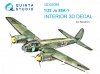 Quinta Studio QD32084 Ju 88A-1 3D-Printed & coloured Interior on decal paper ( Revell ) 1/32