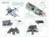 Quinta Studio QDS+48495 F-4D late Phantom II 3D-Printed & coloured Interior on decal paper (Academy) (Small version) (with 3D-printed resin parts) 1/48