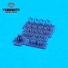 Yamamoto YMPTUN117 Racing Seatbelts 4 Points Set 2 - Blue & Green 1/24