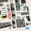 KELIK K72043 MIG-29 FULCRUM-A 9-12 INTERIOR 3D DECALS FOR GWH KIT 1/72