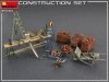 MiniArt 35594 Construction Set Kit: Ladders, Table, Buckets, Bricks, Cart, Anvil, Beams, Jack Stand & Tools 1/35