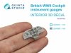 Quinta Studio QD48566 British WWII Cockpit instrument gauges 3D-Printed & coloured Interior on decal paper (All Kits) 1/48