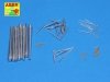Aber 200L-04 Set of barrels for Bismarck 380mm x 8, 150mm x 12, 105mm x 16 37mm x 16, 20mm x 22 1/200