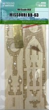 Wood Hunter W70193 USS MISSOURI BB-63 wooden deck for Trumpeter 05705 1/700