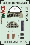 Eduard 3DL48210 Bf 109E-3 SPACE Hobby Boss 1/48