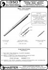 Master SM-350-096 HMS Ark Royal armament barrels - 4.5in (16pcs), 40mm POM-POM (48pcs), Vickers .50cal (32pcs) 1:350