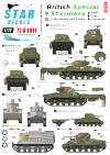 Star Decals 72-A1011 British Special Shermans BARV, Crab, Crocodile 1/72