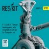 RESKIT RSU32-0087 F-14 (A,B,D) TOMCAT LANDING GEARS WITH WEIGHTED WHEELS SET FOR TRUMPETER KIT (3D PRINTED) 1/32