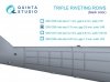 Quinta Studio QRV-036 Triple riveting rows (rivet size 0.15 mm, gap 0.6 mm, suits 1/48 scale), Black color, total length 4.4 m/14 ft
