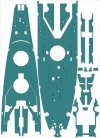 Pontos 20003WD1 USS BB-63 Missouri 1945 Wooden Deck set (20B Deck Blue) (1:200)