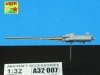 Aber A32007 Set of 2 barrels for German aircraft 20mm machine guns MG 151/20 (1:32)