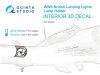 Quinta Studio QD48547 Lamp holder for WWII British landing lights 3D-Printed & coloured Interior on decal paper (All kits) 1/48