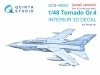 Quinta Studio QDS+48263 Tornado GR.4 3D-Printed coloured Interior on decal paper (Revell) (small version) (with 3D-printed resin parts) 1/48