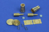 RB Model 35A09 Railroad flat buffer turned and photo etch brass kit set contains two buffers 1/35