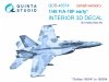 Quinta Studio QDS48374 F/A-18F early 3D-Printed & coloured Interior on decal paper (Hobby Boss) (small version) 1/48