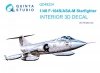 Quinta Studio QD48224 F-104S/ASA-M 3D-Printed & coloured Interior on decal paper (Kinetic) 1/48