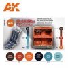 AK Interactive AK11685 RED & BLUE VEHICLE INTERIORS 6x17 ml