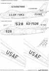 HobbyDecal TC48024V1 JASDF F-86 Tail Codes ver 1 1/48