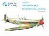 Quinta Studio QD48133 Spitfire Mk.I 3D-Printed & coloured Interior on decal paper (Eduard) 1/48