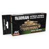 AK REAL COLORS SET RCS124: Colori German Afrika Korps 1941-1943 (6 Vaschette Da 17ml) Per Modellismo