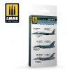 AMMO of Mig Jimenez 7235 USAF AGGRESSORS BLUE COLORS SET 6x17ml