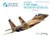 Quinta Studio QD48041 F-15D 3D-Printed & coloured Interior on decal paper (for GWH kit) 1/48