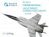 Quinta Studio QC48014 MiG-25 correction vacuformed clear canopy (for ICM kit) 1/48