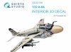 Quinta Studio QD32108 A-6A Intruder 3D-Printed & coloured Interior on decal paper (Trumpeter) 1/32