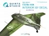 Quinta Studio QD32017 Me 163B 3D-Printed & coloured Interior on decal paper (for Meng kit) 1/32