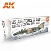 AK Interactive AK11747 US AIR FORCE & ANG AIRCRAFT COLORS 1960S-1980S 8x17 ml