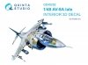 Quinta Studio QD48292 AV-8A Late 3D-Printed & coloured Interior on decal paper (Kinetic) 1/48